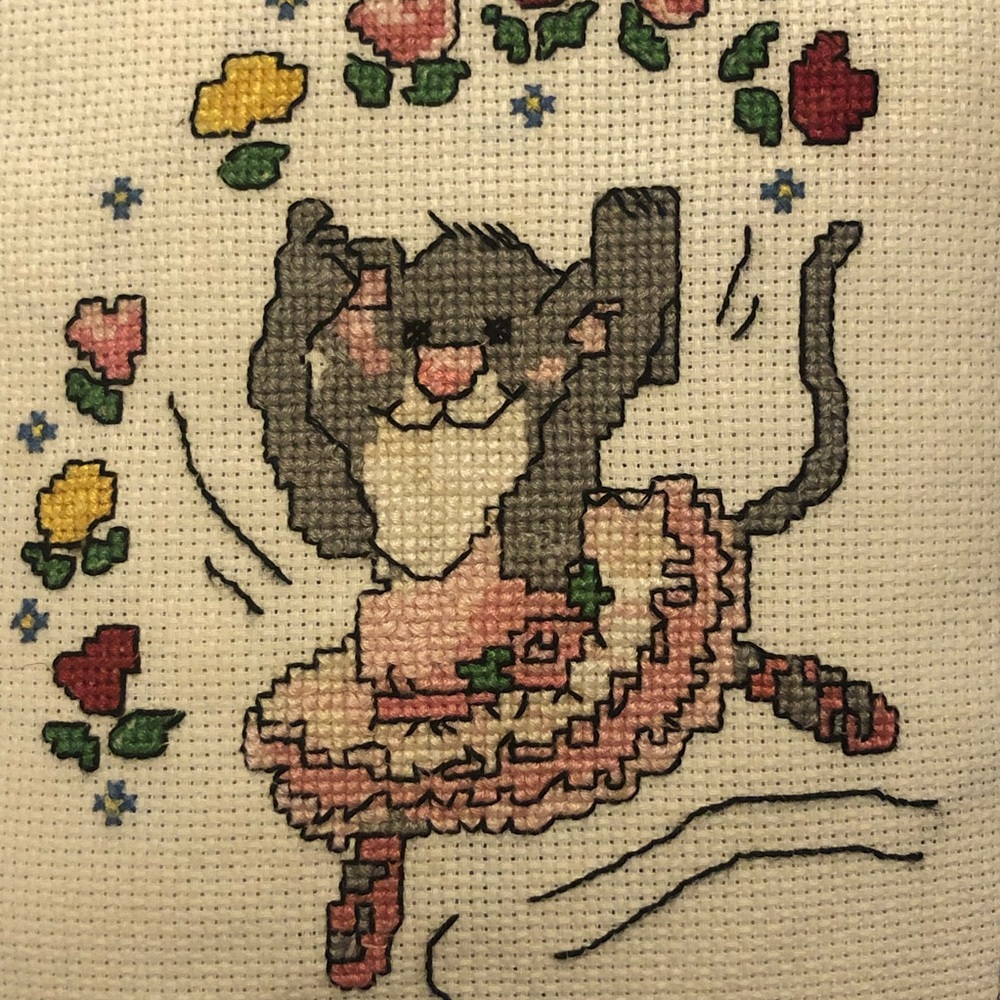 Throw Your Cares Away Ballerina Mouse Decorative Pillow - Picture 5 of 7
